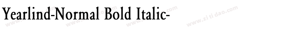 Yearlind-Normal Bold Italic字体转换